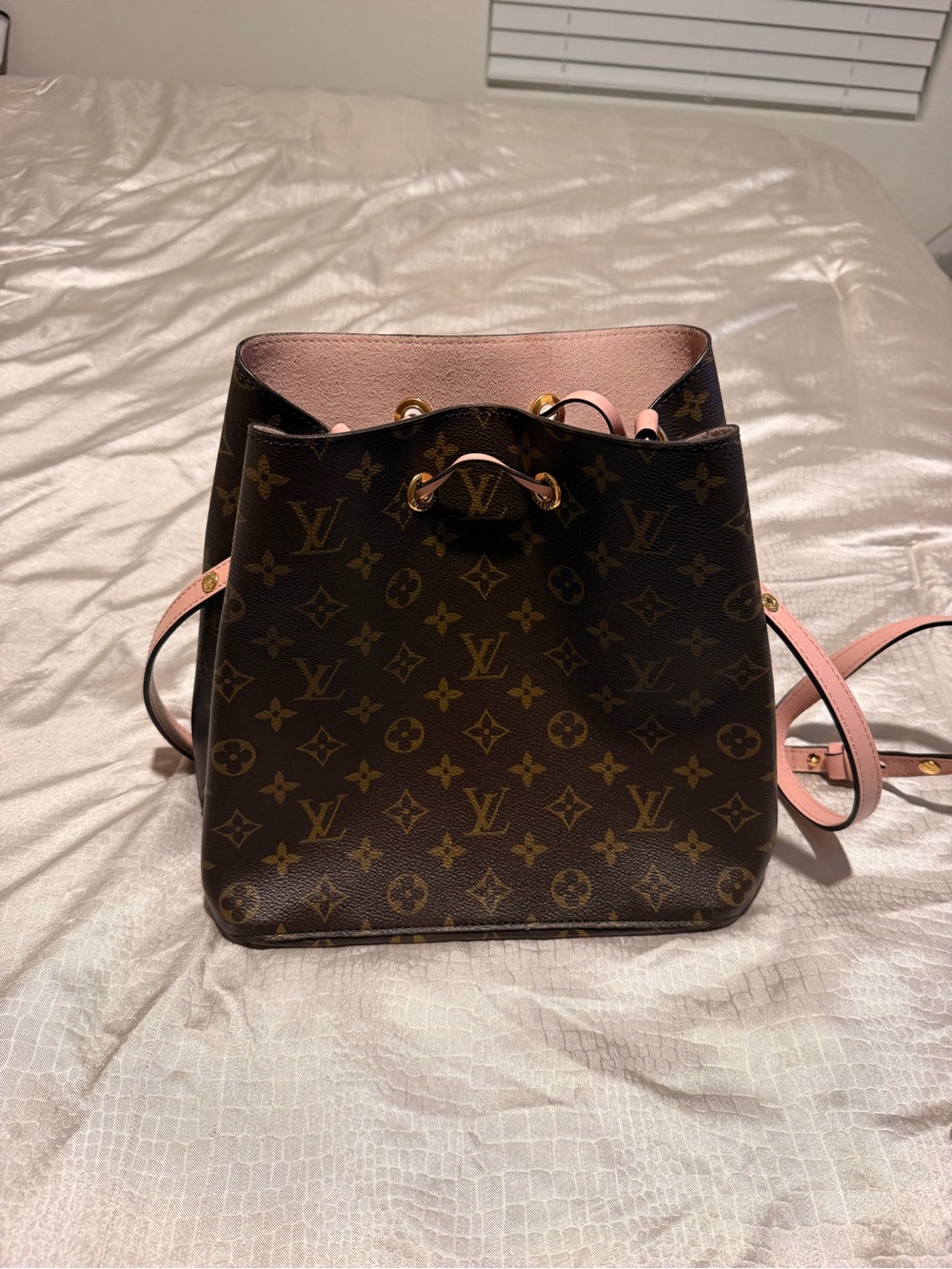 Louis Vuitton Brown Monogram with Pink Interior nano Noé Bucket Bag MM